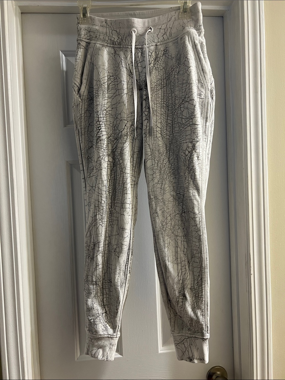 Lululemon Gray Marble-Print Jogger Pants